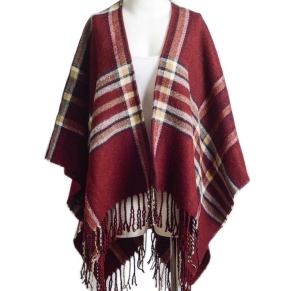  Red Plaid Wrap - Picture 2 of 3